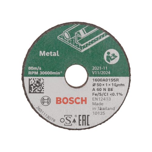 Bosch EXPERT Inox 50 mm-es egyenes vágótárcsa, 3 db-os kiszerelés