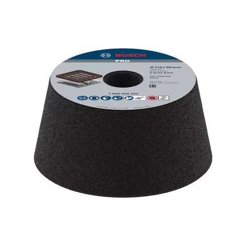 Bosch PRO Metal kúpos fazékkorong, 90x110x55 mm, szemcseméret: G60, fémcsiszoláshoz