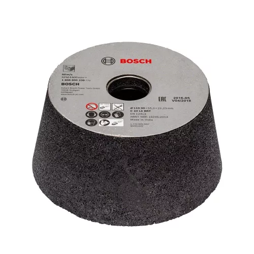 Bosch PRO Metal kúpos fazékkorong, 90x110x55 mm, szemcseméret: G24, fémcsiszoláshoz