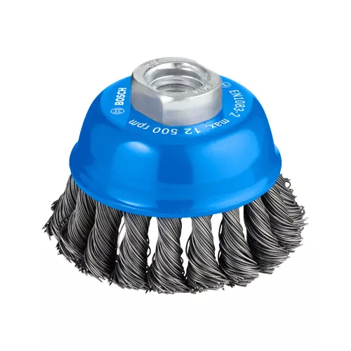 Bosch PRO Metal heavy fonott fazékkefe, 75x0,5 mm, M14 menetes, fémhez