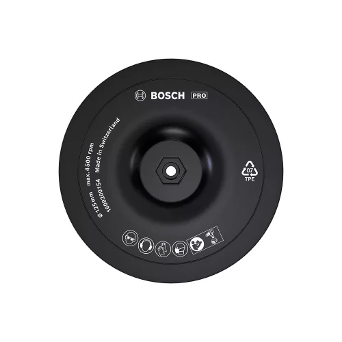 Bosch PRO alátéttányér / gumitányér, 125x8 mm, tépőzáras