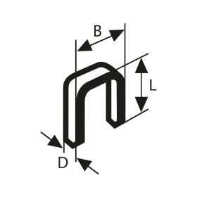 Bosch keskenyhátú tűzőkapocs Type 55 28mm 1000db