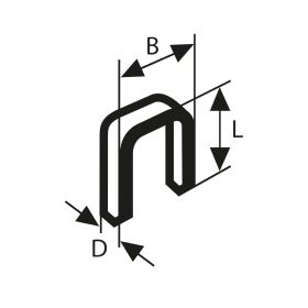 Bosch Keskenyhátú kapocs Type 55, 26 mm, 1000 db