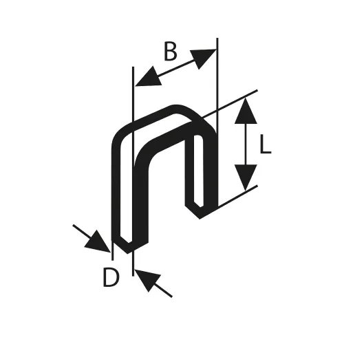Bosch Keskenyhátú kapocs Type 55, 26 mm, 1000 db