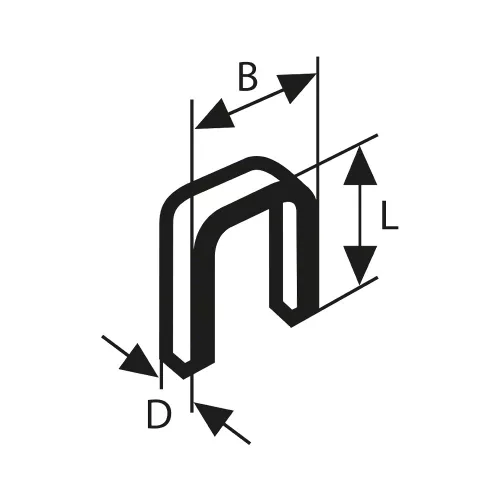 Bosch keskenyhátú tűzőkapocs Type 55 19mm 1000db