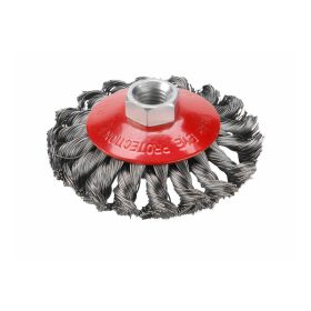   Extol Craft drótcsiszoló körkefe (sarokcsiszolóra) ; M14, sodrott erős, 100mm, kúpos, max. 11000