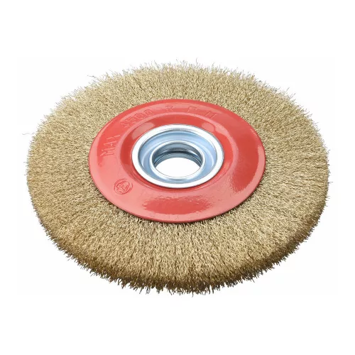 Extol Craft drótcsiszoló körkefe kettős köszörűre, 150mm, 32mm átm, műa. adapterek, hullámos szál