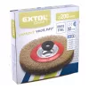 Extol Craft drótcsiszoló körkefe kettős köszörűre, 200mm, 32mm átm. műa. adapterek, hullámos szál