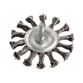   Extol Craft drótcsiszoló körkefe, 75mm, fúrógépbe fogható: 6mm csap, sodrott erős, hullámos szálú