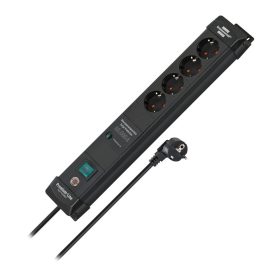  Brennenstuhl Premium-Line 60.000A túlfeszültség-védelmi aljzatszalag 4-szeres fekete 1,8m 3G1,5