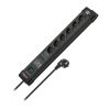 Brennenstuhl Premium-Line túlfeszültség védelem 26000A 6 dugaszhelyes fekete 1,8 m 3G1,5