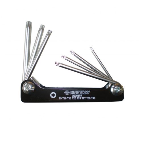 King Tony torxvégű, imbuszkészlet T9-T40 8 részes (20308PR)