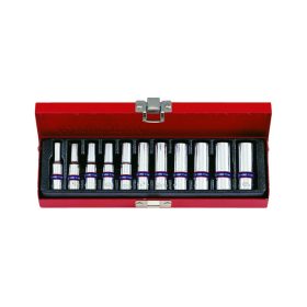   King Tony kézi 1/4" hosszú dugókulcs készlet 11 részes (2511MR)