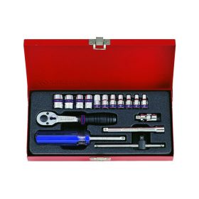   King Tony kézi 1/4" dugókulcs készlet 6* 16 részes (2516MR)