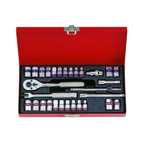   King Tony kézi 1/4" dugókészlet 6* 30 részes (2530CR)