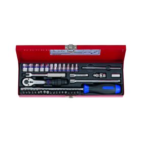   King Tony kézi 1/4" dugókulcs készlet 6* 39 részes (2540MR)