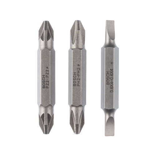 Bosch extra kemény kétvégű bithegy S0,6 X 4,0, PH2, PZ2 x 45mm, 3 részes