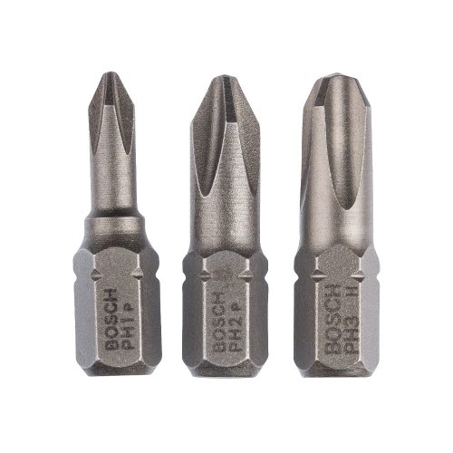 Bosch Phillips extra kemény bitfej PH1, PH2, PH3 x 25 mm - 3 részes