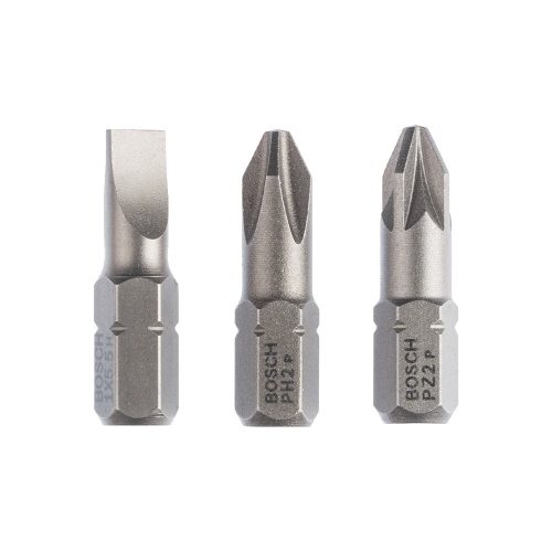 Bosch extra kemény bitfej S1,0 x 5,5, PH2, PZ2 x 25 mm, 3 részes