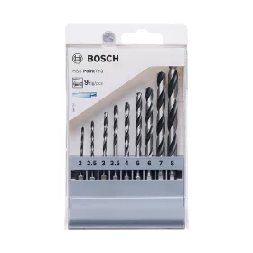   Bosch HSS PointTeQ DIN 338 fémfúrószár készlet 1/4" Bit befogással 2-8mm 9 részes