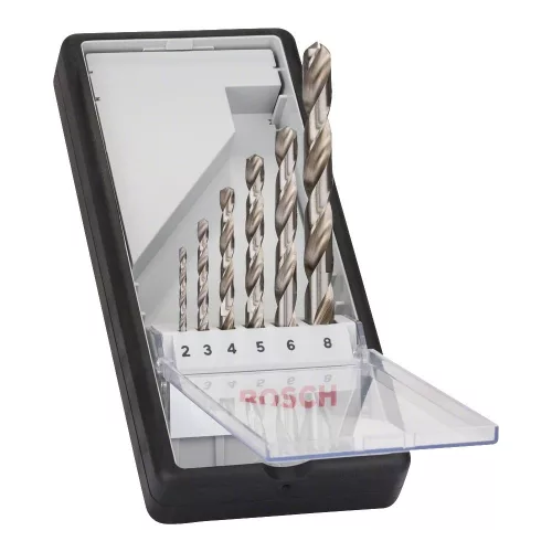 Bosch PRO HSS-G fémfúrószár készlet hengeres befogással 2-8mm 6 részes