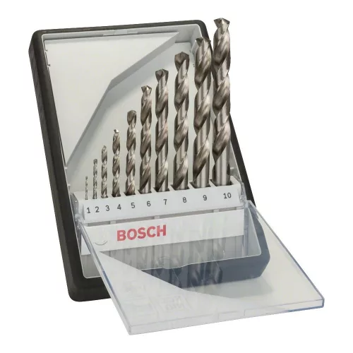 Bosch PRO HSS-G fémfúrószár készlet hengeres befogással 1-10mm 10 részes