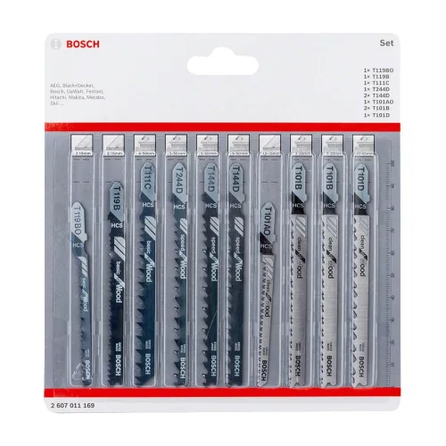 Bosch 10 részes dekopír fűrészlap készlet fához