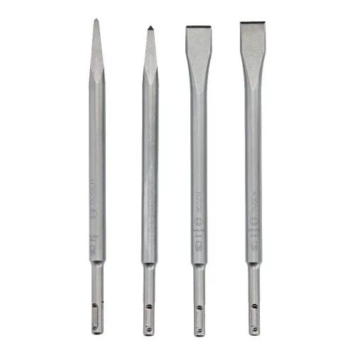 Bosch PRO SDS-Plus 4C vésőkészlet, 4 részes, 2 hegyes, 2 lapos, falazat és betonhoz