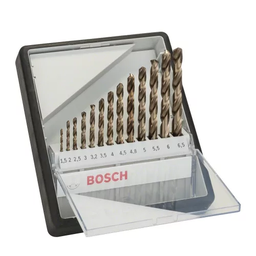 Bosch PRO HSS-G Co fémfúrószár készlet hengeres befogással 1,5-6,5mm 13 részes