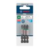 Bosch PRO Pozidriv ütvecsavarozó bitkészlet, PZ1, PZ2, PZ3, 55 mm, 3 részes