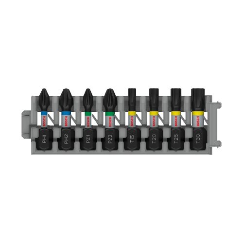 Bosch PRO Impact ütvecsavarozó bitkészlet, 25 mm, 8 részes, vegyes, Pick and Click