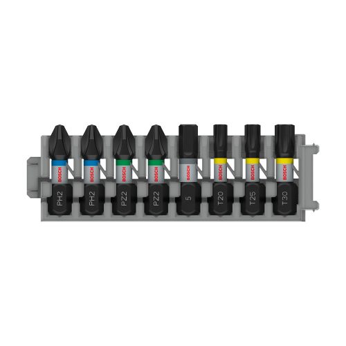 Bosch PRO Impact ütvecsavarozó bitkészlet, 25 mm, 8 részes, vegyes, Pick and Click