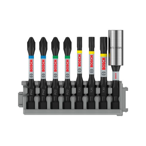 Bosch PRO ütvecsavarozó bitkészlet, 50 mm, 8 részes, vegyes, Pick and Click