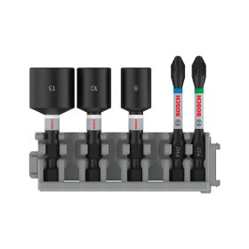   Bosch PRO Impact bitkészlet dugókulcsokkal, 5 részes, Pick and Click