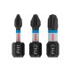 Bosch PRO Phillips ütvecsavarozó bitfej készlet, PH1x25, PH2x25, PH3x25 mm, 3 részes