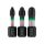 Bosch PRO Pozidriv ütvecsavarozó bitfej készlet, PZ1x25, PZ2x25, PZ3x25 mm, 3 részes