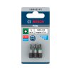 Bosch PRO Pozidriv ütvecsavarozó bitfej készlet, PZ1x25, PZ2x25, PZ3x25 mm, 3 részes