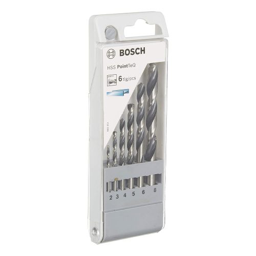 Bosch 6 részes HSS PointTeQ fémfúró készlet 2-8mm