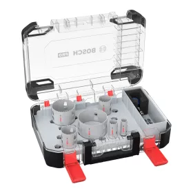   Bosch PRO Multi Material PC Plus körkivágó készlet befogóval, 9 részes, 19,25,30,35,40,68 mm