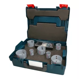   Bosch PRO PC Plus körkivágó készlet befogóval, 4db laposfúró, 13 részes, 32,41,51,73,76,83,86 mm