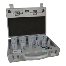   Bosch PRO PC Plus körkivágó készlet befogóval, 14 részes, 19,22,25,29,35,38,44,51,57,64,76 mm
