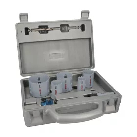   Bosch PRO Multi Material PC Plus körkivágó készlet befogóval, 9 részes, 22,29,35,44,51,64 mm