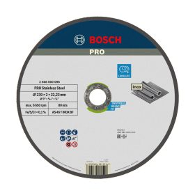 Bosch PRO egyenes vágókorong, 230x2x22,23 mm, inoxhoz
