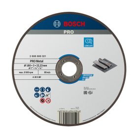 Bosch PRO egyenes vágókorong, 180x3x22,23 mm, fémhez