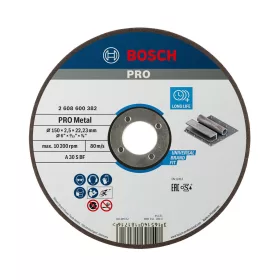 Bosch PRO egyenes vágókorong, 150x2,5x22,23 mm, fémhez