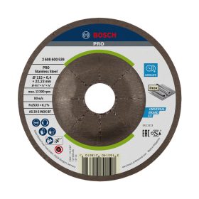   Bosch PRO hajlított csiszolótárcsa, nagyolótárcsa 115x6x22,23 mm, inoxhoz
