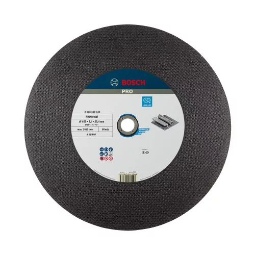 Bosch PRO egyenes vágókorong, darabolótárcsa 400x3,2x25,4 mm, fémhez