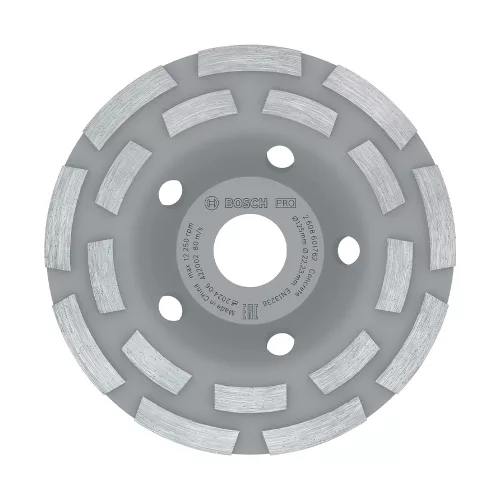 Bosch PRO gyémánt fazékkorong, 125 mm, sarokcsiszolóhoz, betonhoz, hosszú élettartam