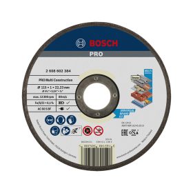   Bosch PRO Multi Material egyenes vágókorong, 115x1x22,23 mm, fém, műanyag, üreges téglához