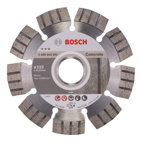Bosch PRO Concrete gyémánt vágókorong, 115x22,23 mm, vasbeton, beton
